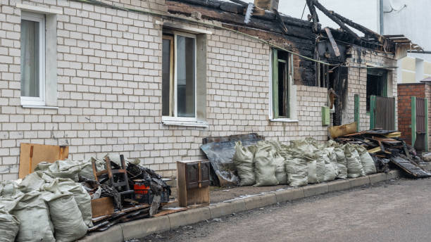 Professional Fire Damage Removal technician working in Denton, TX